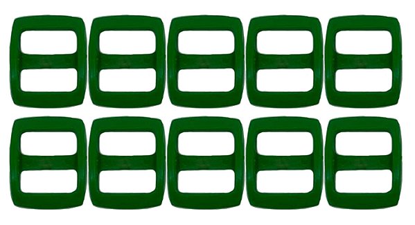 20un Regulador 15mm Verde Bandeira Plástico Bolsas Mochilas