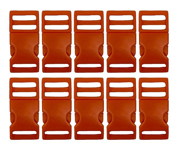 20un Fecho 15mm Laranja Plástico Costura Bolsas Mochilas
