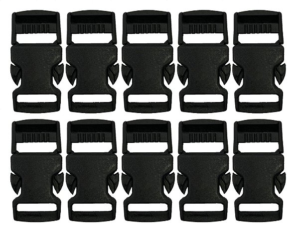 20un Fecho 15mm Preto Plástico Bolsas Mochilas Costura