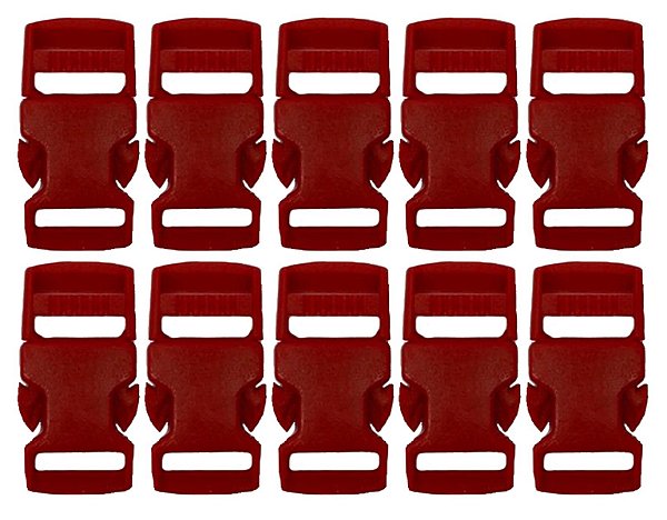 20un Fecho 15mm Vermelho Plástico Bolsas Mochilas Costura