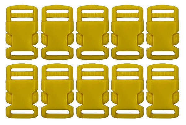 20un Fecho 20mm Amarelo Ouro Plástico Bolsas Mochilas Costura