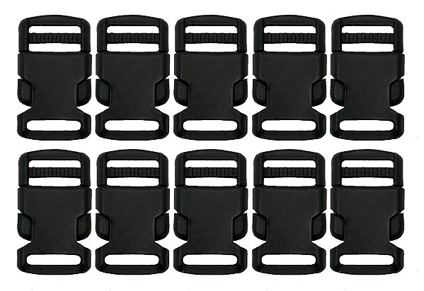 20un Fecho 20mm Preto Plástico Bolsas Mochilas Costura