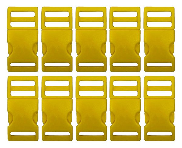 20un Fecho 20mm Amarelo Ouro Plástico Costura Bolsas Mochilas
