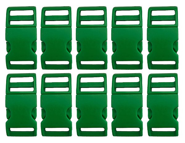 20un Fecho 20mm Verde Bandeira Plástico Costura Bolsa Mochila
