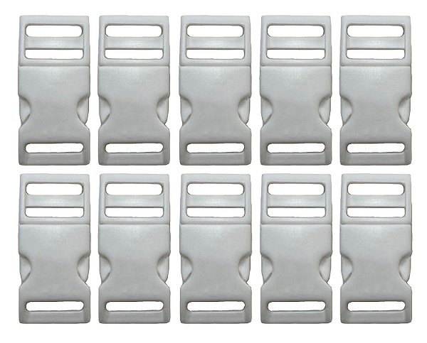 20un Fecho 20mm Branco Plástico Costura Bolsas Mochilas Malas