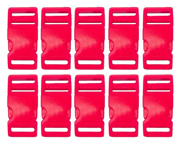 20un Fecho 20mm Rosa Flúor Plástico Presilha Costura Bolsas Mochila