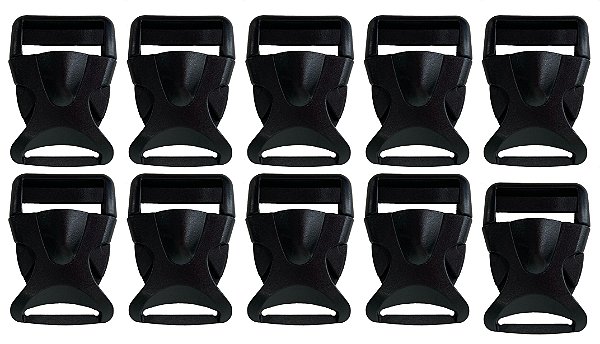 400 Fechos 30mm Preto Poliacetal Costura Bolsas Mochilas