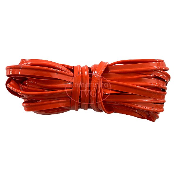 20m Vivo Laranja Costura Acabamento PVC Bolsas Mochilas Malas