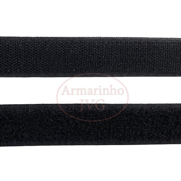 25m Fecho de Contato 25mm Preto Par Costura Bolsas Mochilas