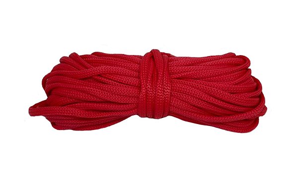 20m Fio Náutico Vermelho Cordão 5/2 Fitilho Alça Bolsas Saco Mochila Necessaire Costura