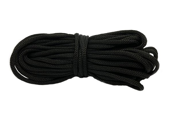 20m Fio Náutico Preto Cordão 5/2 Fitilho Alça Bolsas Saco Mochila Necessaire Costura