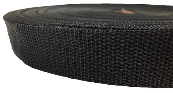 50m Fita CA 30mm 3cm Preta Cadarço Alça Bolsas Mochilas Costura