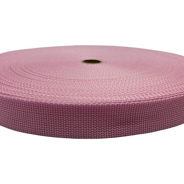 50m Fita Ca 30mm 3cm Rosa Bebê Alça Bolsa Mochilas Malas Costura