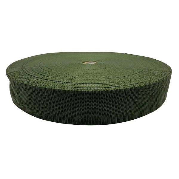 50m Fita Ca 50mm 5cm Verde Musgo Cadarço Bolsas Mochilas Costura