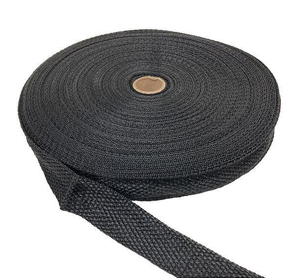 50m Fita CBR 20mm Preta Cadarço Alça Costura Bolsas Mochilas