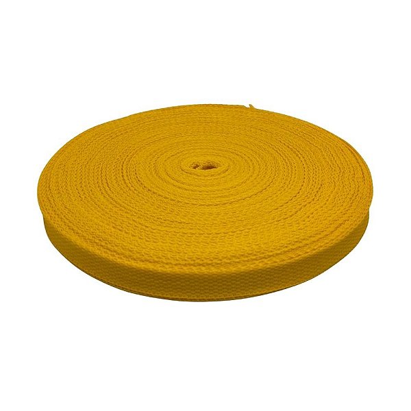 50m Fita Cbr 20mm Amarelo Ouro Cadarço Costura Bolsa Mochila