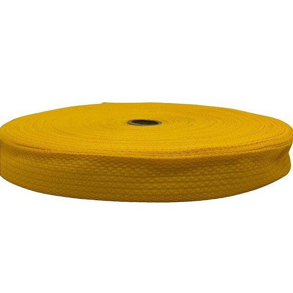 50m Fita Cbr 30mm Amarelo Ouro Cadarço Costura Bolsa Mochila