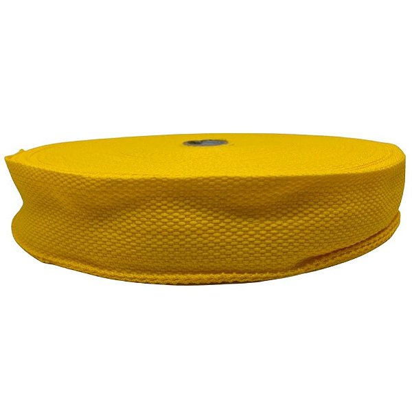 50m Fita Cbr 50mm Amarelo Ouro Cadarço Costura Bolsa Mochila