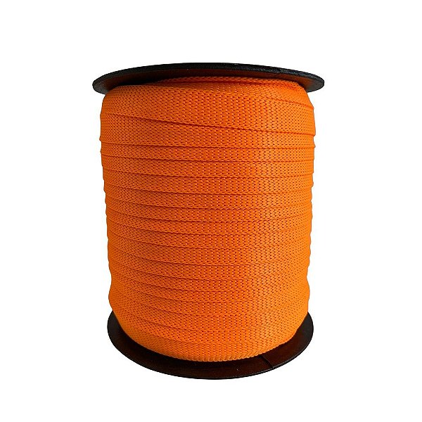 50m CCA 10mm Laranja Cítrico Fita Costura Bolsa Mochilas Crachá