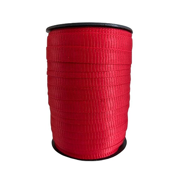 50m CCA 10mm Vermelha Alça Fita Costura Bolsa Mochila Crachá