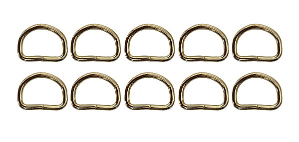 400un Meia Argola 25mm Dourado Ferro Alça Bolsa Cadarço Fita