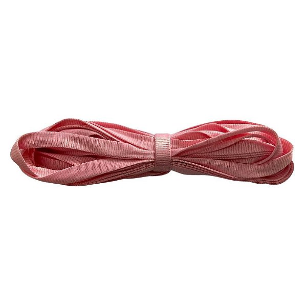 10m Cordão CCA 10mm Rosa Bebê Costura Bolsas Crachá Alça