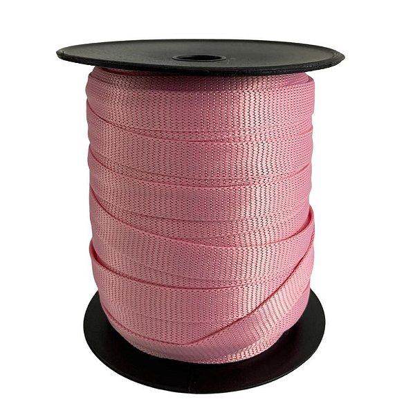 50m CCA 10mm Rosa Bebê Fita Costura Bolsa Mochilas Crachá