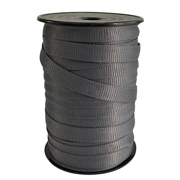 50m CCA 10mm Cinza Escuro Fita Costura Bolsa Mochilas Crachá