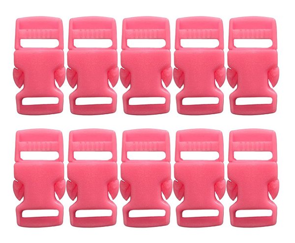 20un Fecho 15mm Rosa Bebê Plástico Bolsas Costura Alça Fita