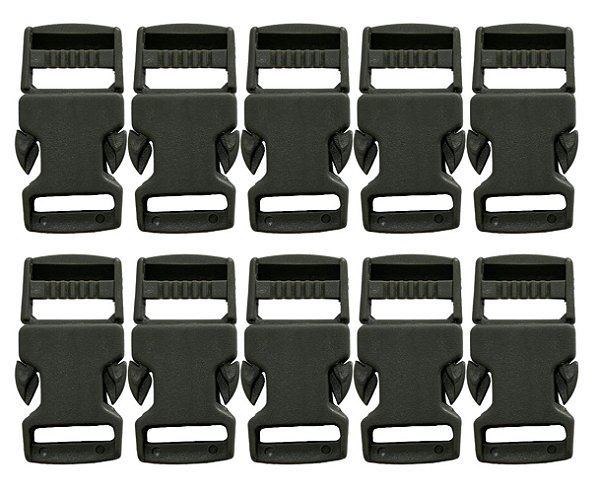 20un Fecho 15mm Cinza Chumbo Plástico Bolsas Costura Alça