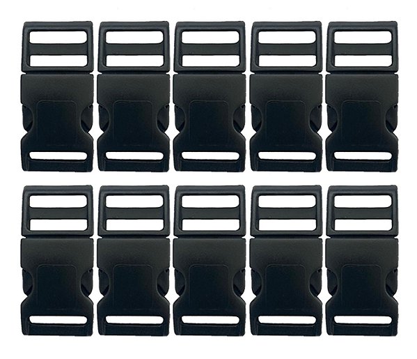20un Fecho 15mm Preto Plástico Bolsas Mochilas Costura Alça