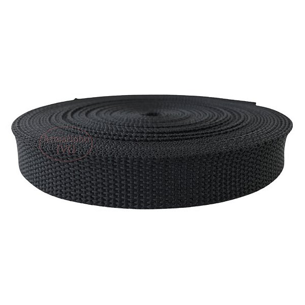 10m Fita Cadarço CA 15mm 1,5cm Preta Alça Bolsas Mochilas Costura