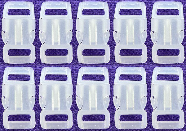 20un Fecho 10mm Transparente Plástico Costura Bolsa Mochila