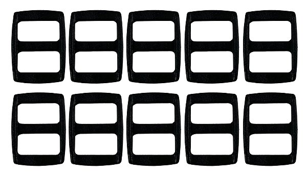 50un Regulador 10mm Preto Plástico Bolsas Mochilas Alça Fita