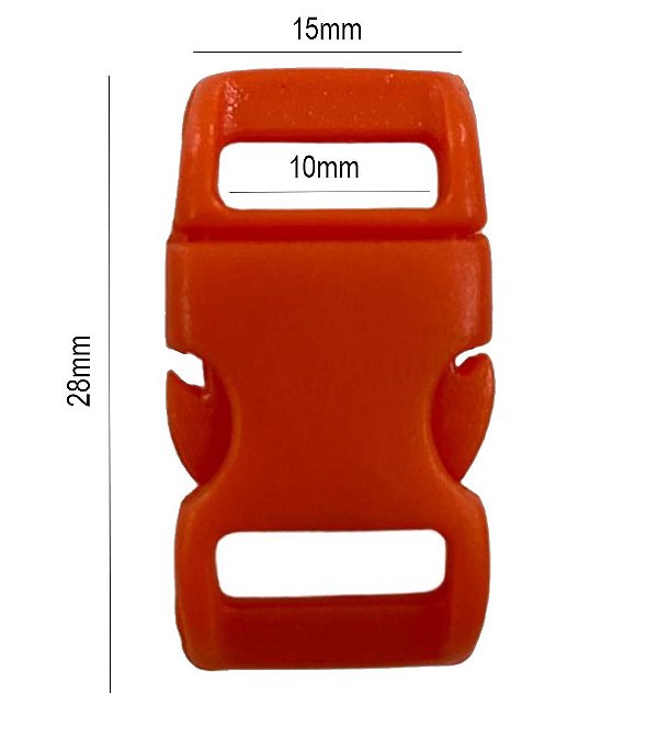 50un Fecho 10mm Laranja Plástico Engate Alça Mochilas Bolsas