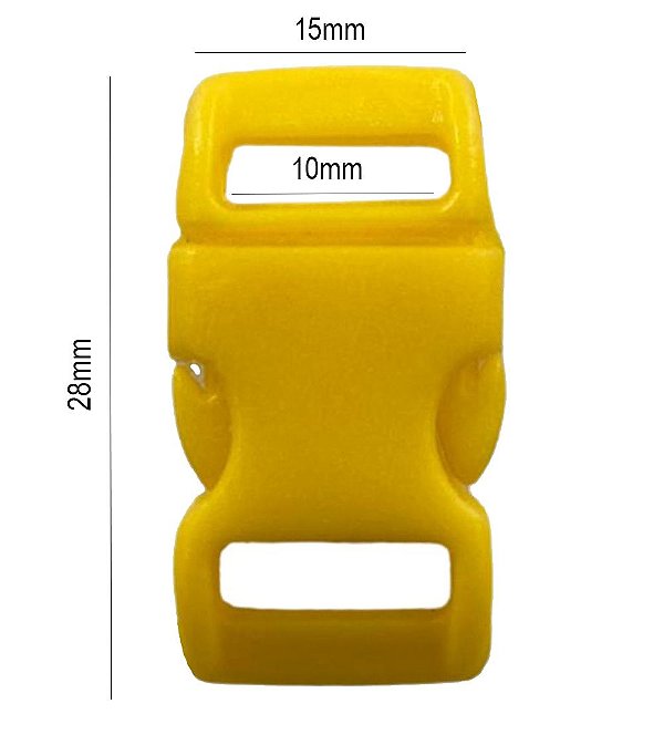 50un Fecho 10mm Amarelo Ouro Plástico Engate Alça Mochilas