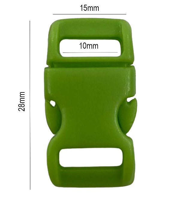 100un Fecho 10mm Pistache Plástico Engate Alça Mochila Bolsa