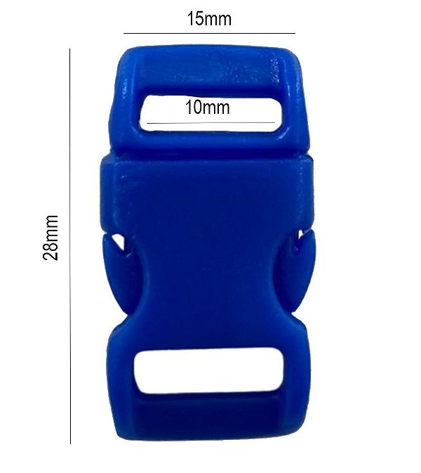 100un Fecho 10mm Azul Royal Plástico Costura Bolsas Mochilas