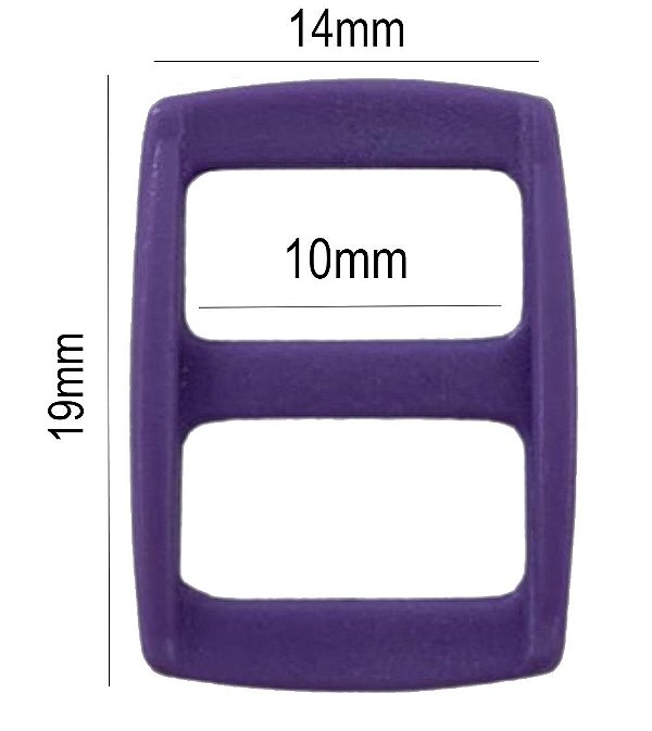 20un Regulador 10mm Lilás Plástico Alça Fita Bolsa Mochilas