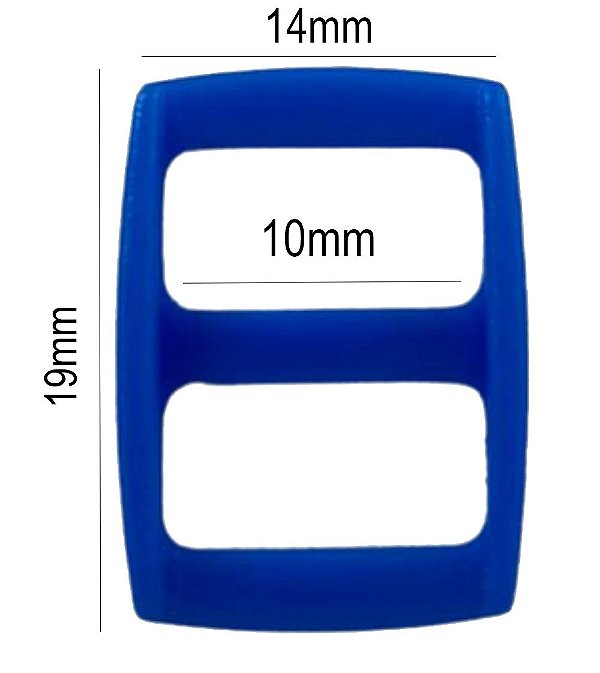 100un Regulador 10mm Azul Royal Plástico Alça Bolsas Mochila
