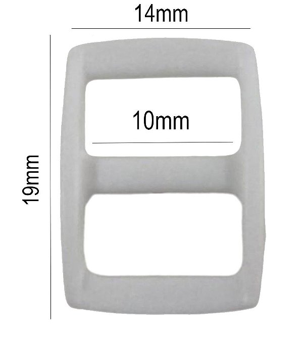 100un Regulador 10mm Branco Plástico Bolsa Mochila Alça Fita