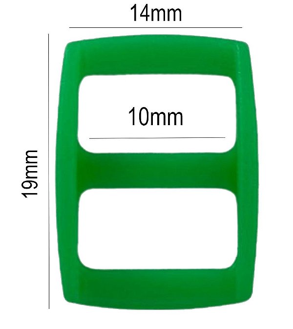 500un Regulador 10mm Verde Primavera Plástico Alça Bolsas