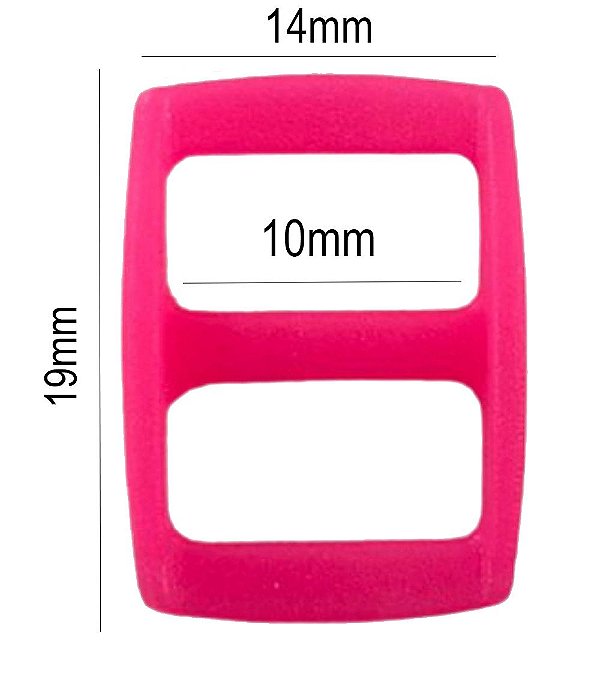 500un Regulador 10mm Rosa Flúor Plástico Alça Bolsas Mochila