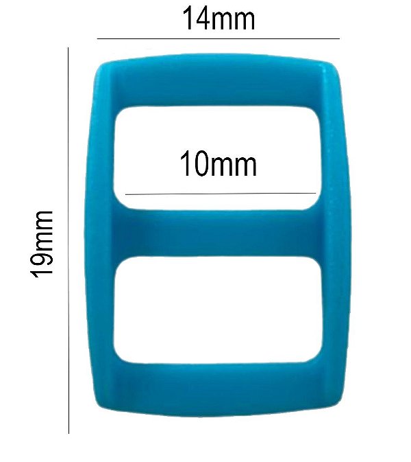500un Regulador 10mm Azul Bebê Plástico Alça Bolsas Mochilas