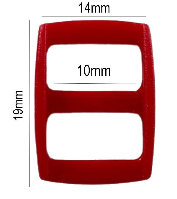 500un Regulador 10mm Vermelho Plástico Alça Bolsa Mochilas