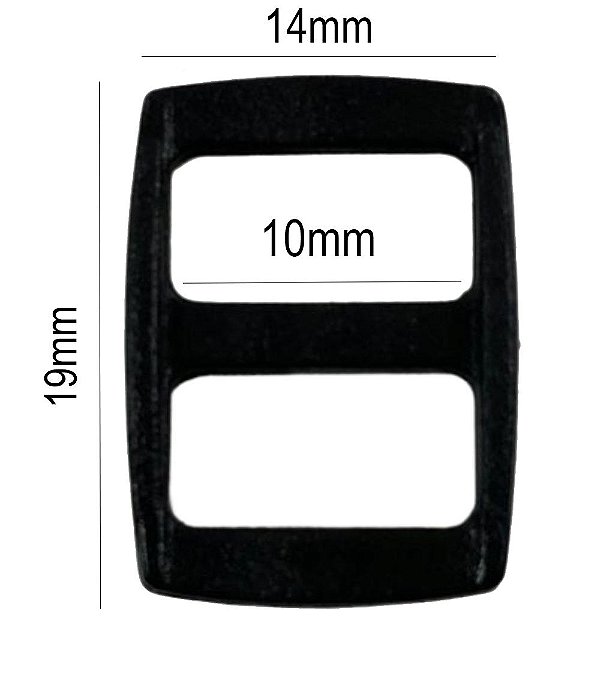 500un Regulador 10mm Preto Plástico Bolsa Mochilas Alça Fita