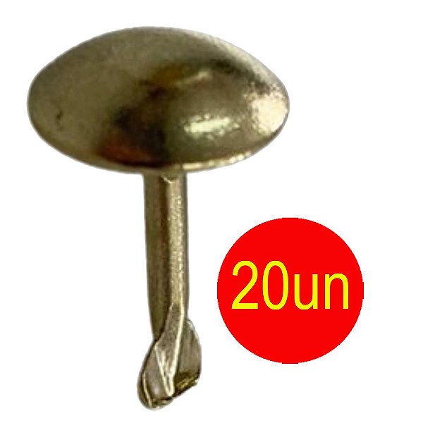20un Cravo 090/15 FL Latonado Pezinho Cravinho Bolsa Mala