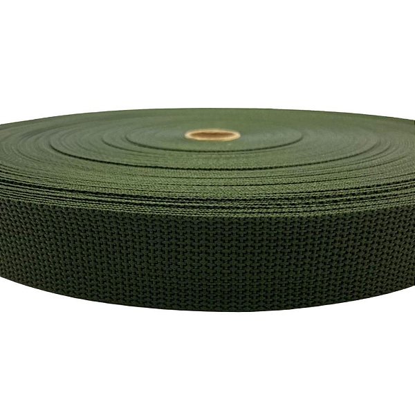 250m Fita CA 30mm 3cm Verde Musgo Cadarço Bolsas Mochilas