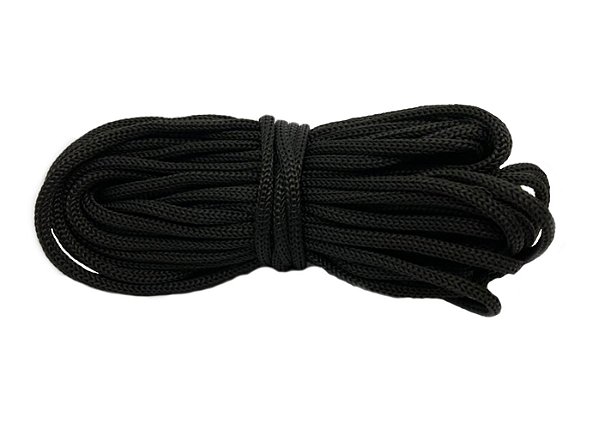 50m Fio Náutico Preto Cordão 5/2 PP Fitilho Costura Bolsas Saco Mochila