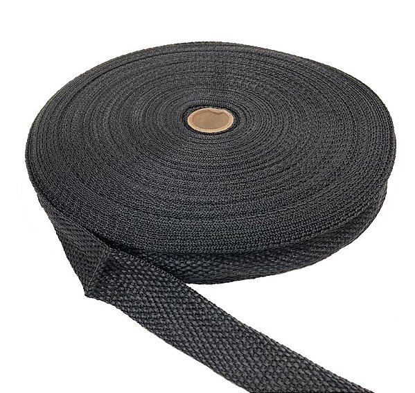 250m Alça CBR 25mm Preta Cadarço Costura Fita Bolsas Mochila